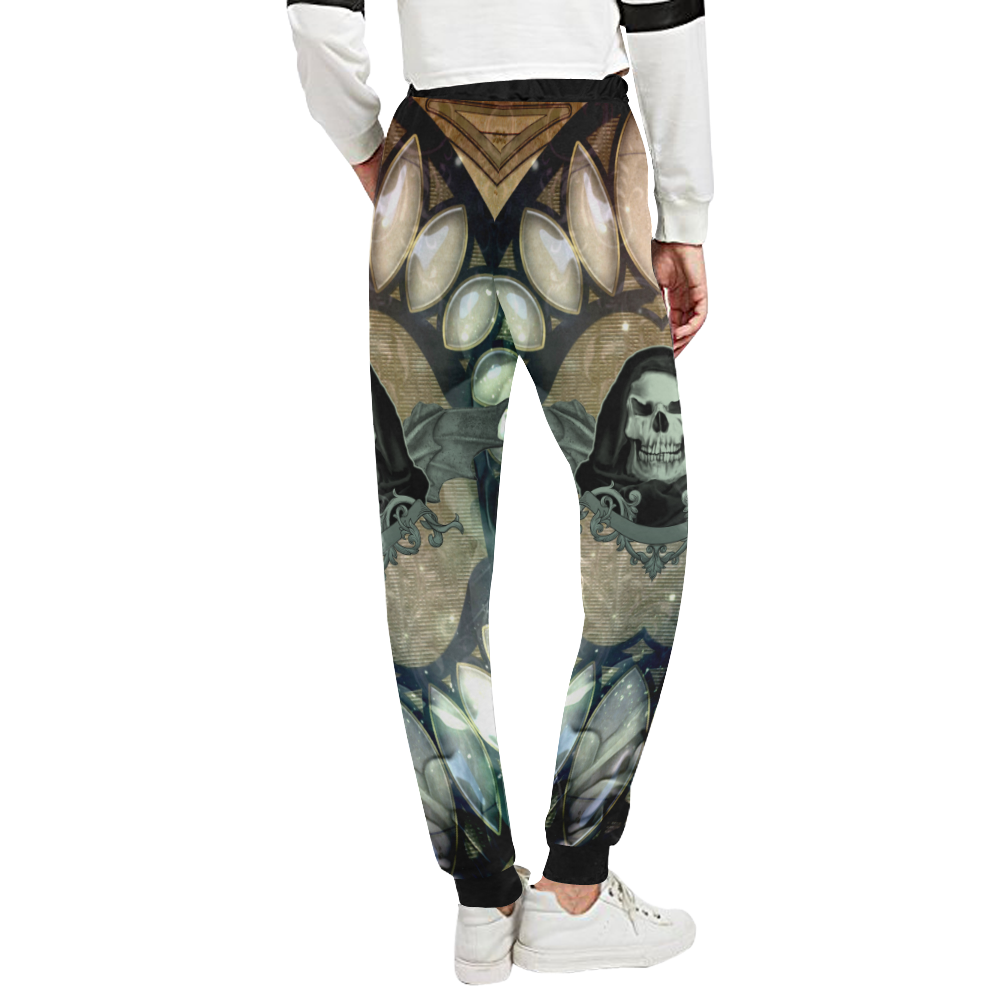 Awesome scary skull Unisex All Over Print Sweatpants (Model L11)
