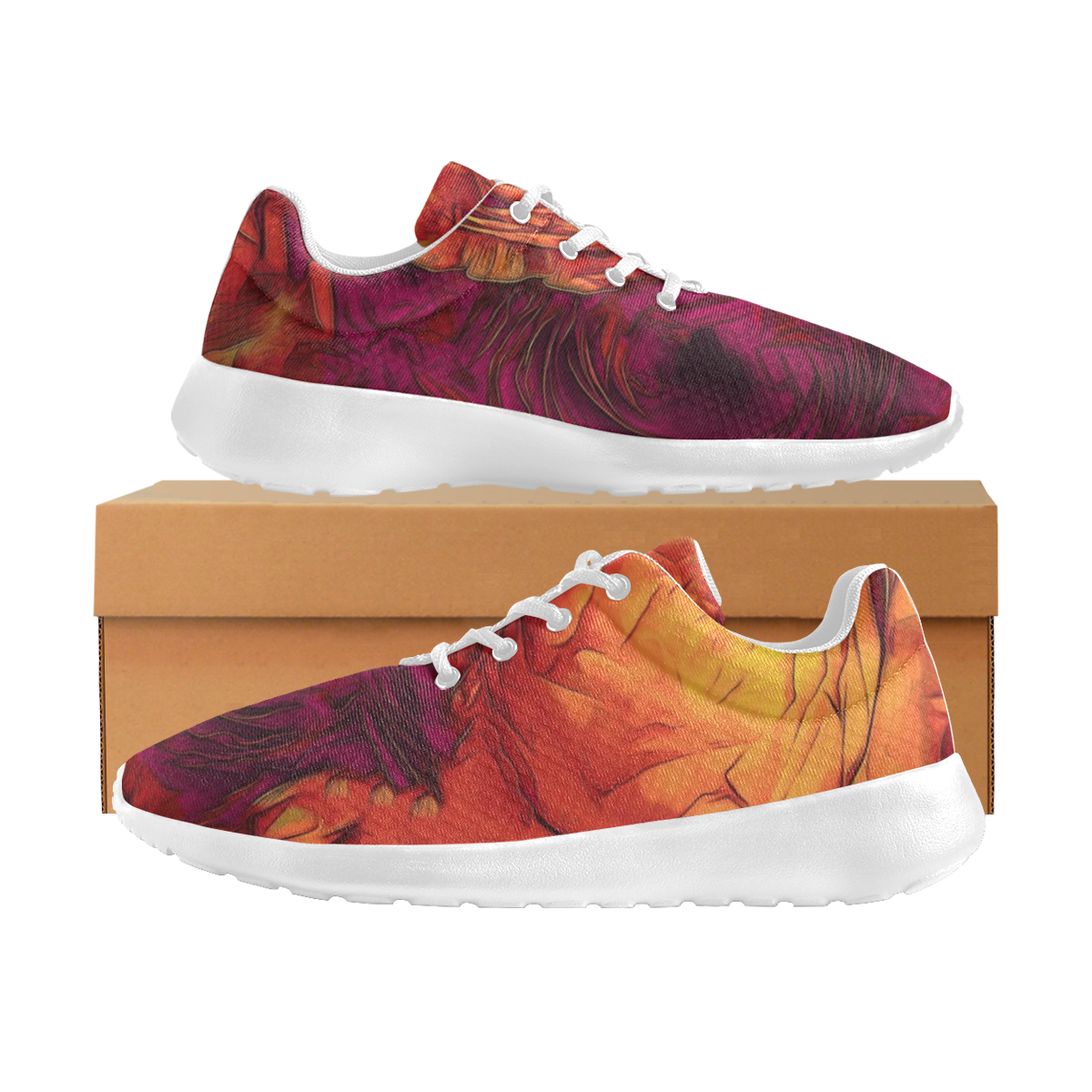 sunset gold Women's Athletic Shoes (Model 0200)