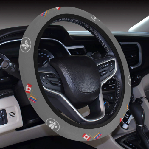 Armenian Canadian Steering Wheel Cover with Elastic Edge