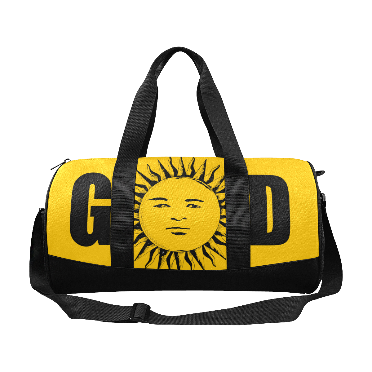 GOD Duffle Bag Yellow & Black Duffle Bag (Model 1679)