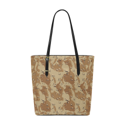 Vintage Desert Brown Camouflage Euramerican Tote Bag/Small (Model 1655)