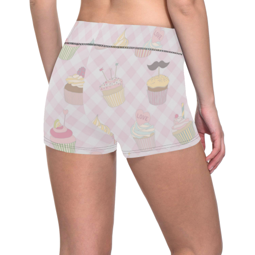 Cupcakes Women's All Over Print Short Leggings (Model L28)