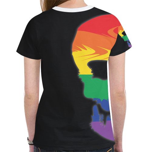 Abstract Pride Skull New All Over Print T-shirt for Women (Model T45)