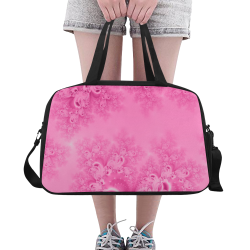 Soft Pink Frost of Morning  Fractal Abstract Fitness Handbag (Model 1671)
