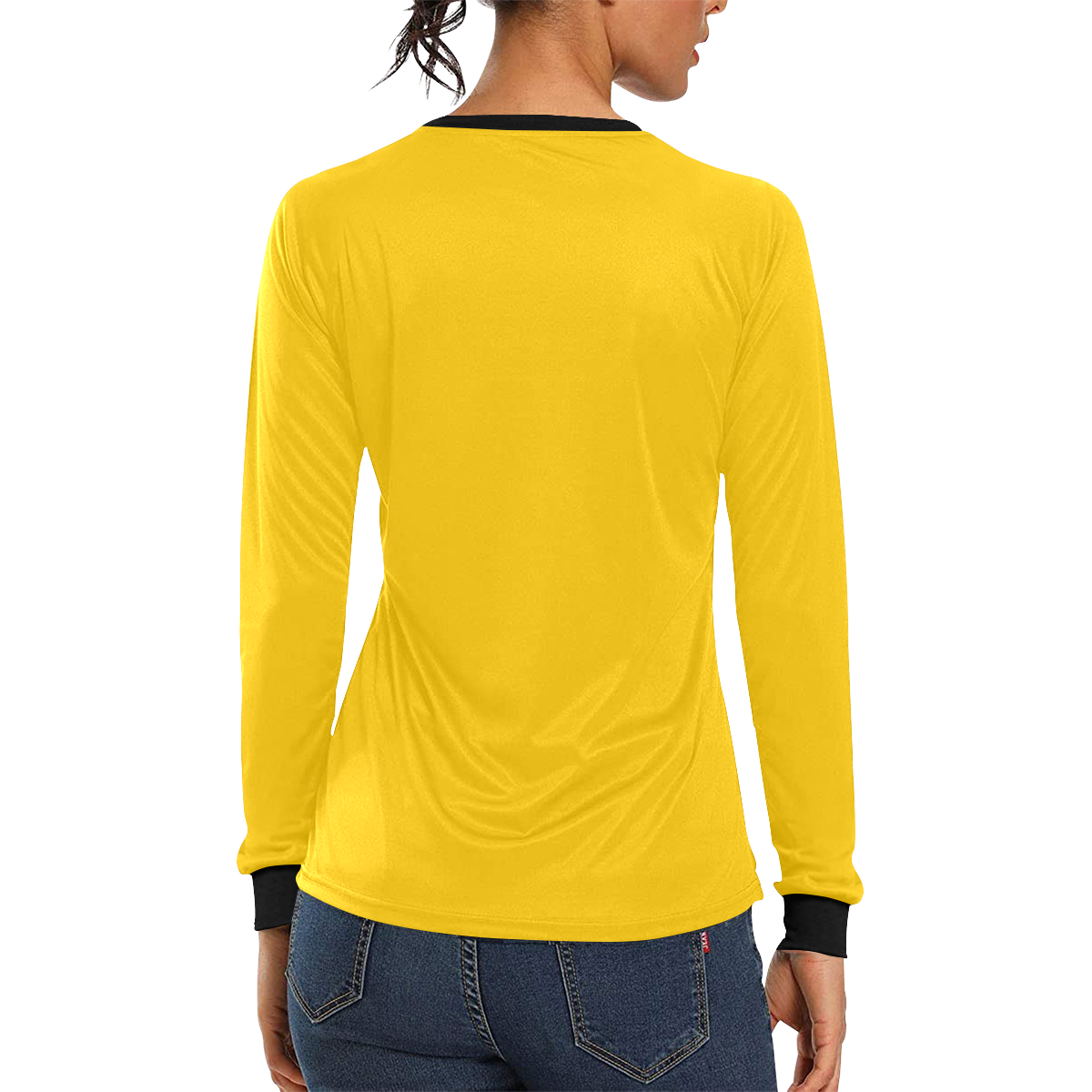 color mango Women's All Over Print Long Sleeve T-shirt (Model T51)