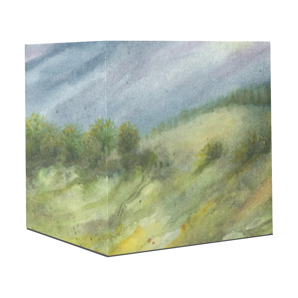 Jewell Landscape - Precious Stones Watercolors Gift Wrapping Paper 58"x 23" (1 Roll)