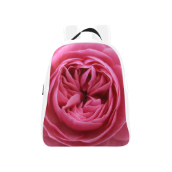 Rose Fleur Macro School Backpack (Model 1601)(Medium)