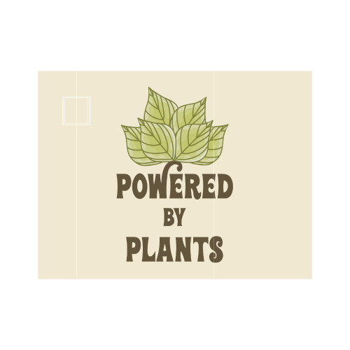 Powered by Plants (vegan) Neoprene Water Bottle Pouch/Medium