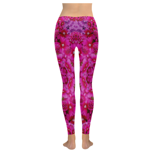 flower suprise to love and enjoy Women's Low Rise Leggings (Invisible Stitch) (Model L05)