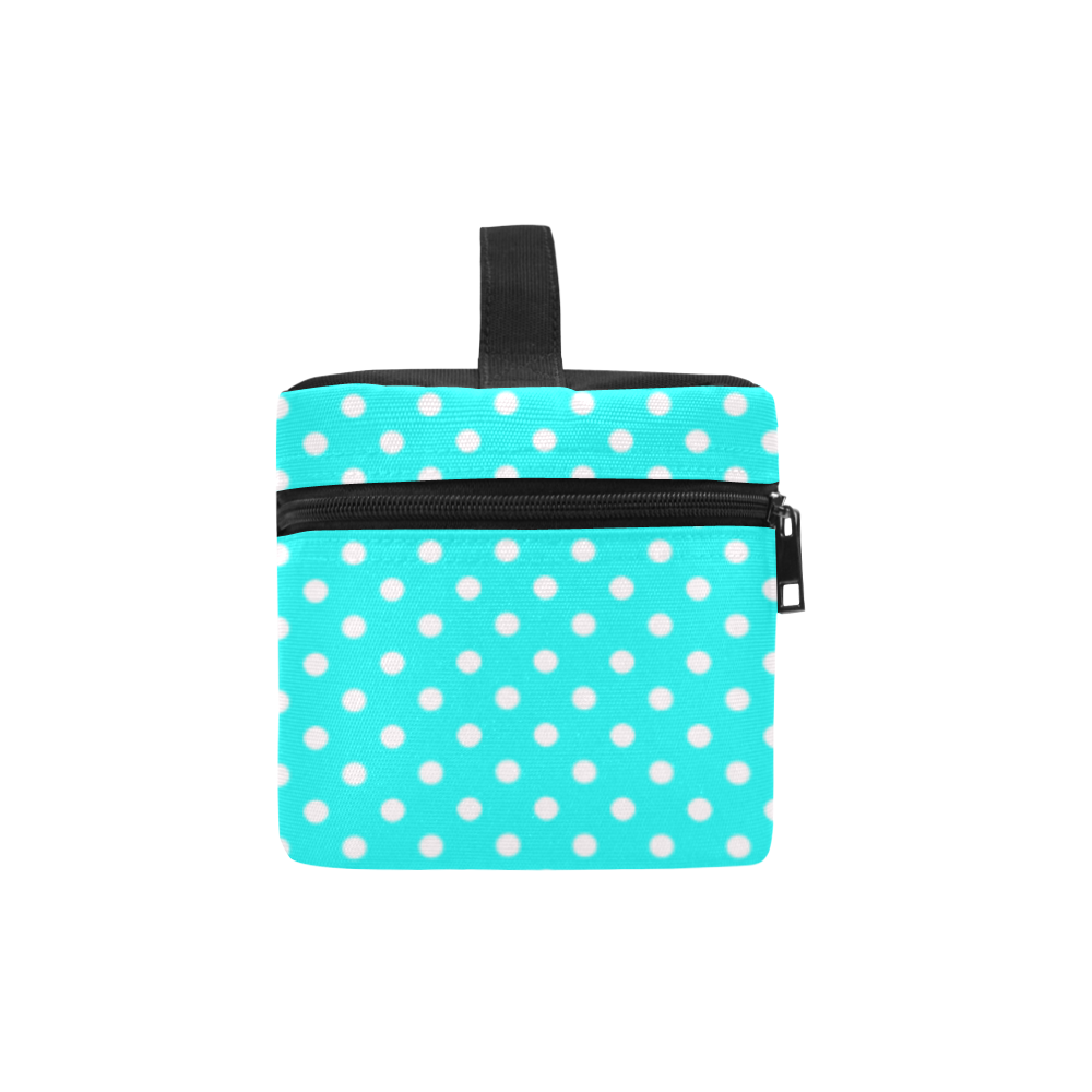 Baby blue polka dots Lunch Bag/Large (Model 1658)
