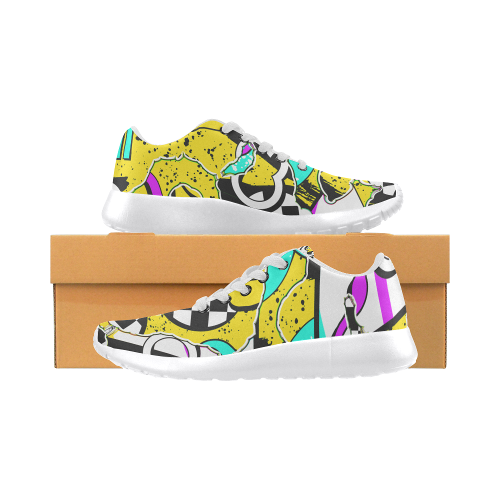 Shapes on a yellow background Women’s Running Shoes (Model 020)