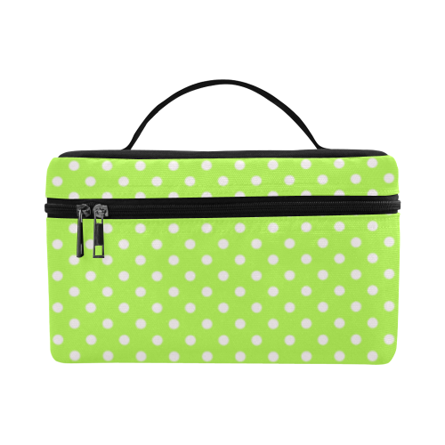 Mint green polka dots Lunch Bag/Large (Model 1658)