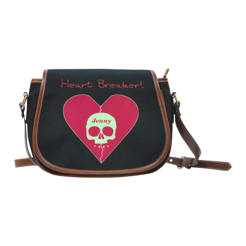 Heartbreaker add name Saddle Bag/Small (Model 1649)(Flap Customization)