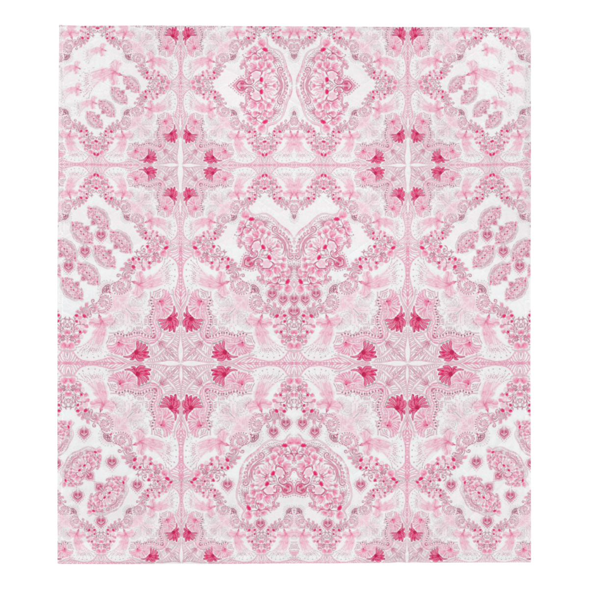 sweet nature-fuxia Quilt 70"x80"