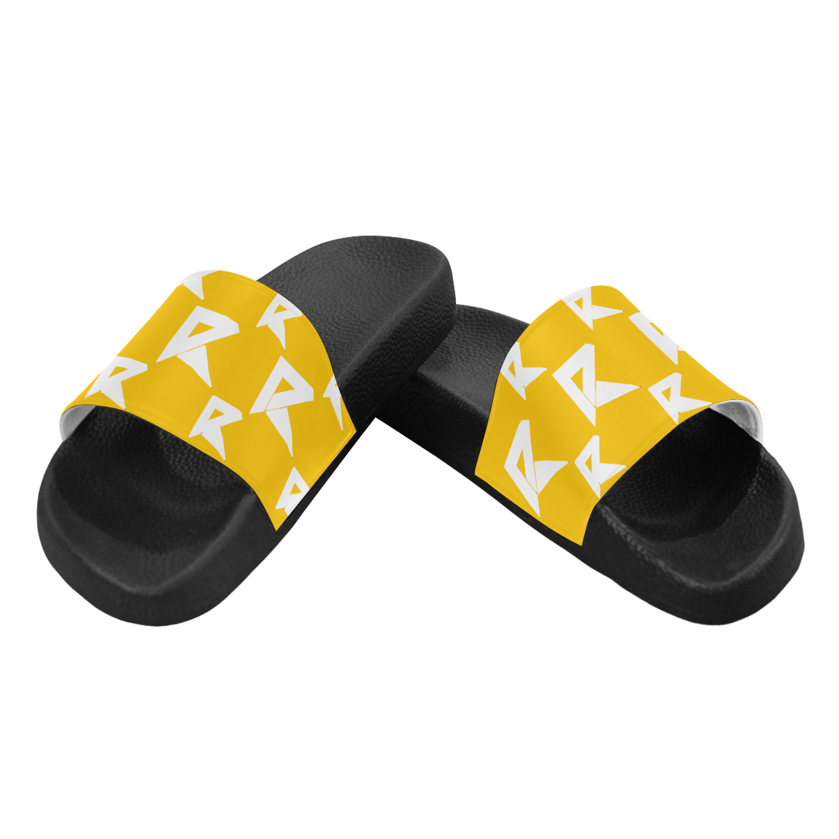 Slide Sandals/Multicolor-Yelow Men's Slide Sandals (Model 057)