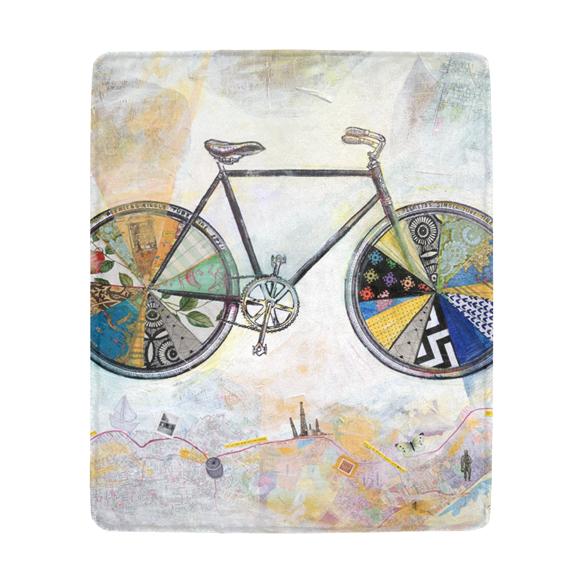 Bike Art Beautifull Ultra-Soft Micro Fleece Blanket 50"x60"