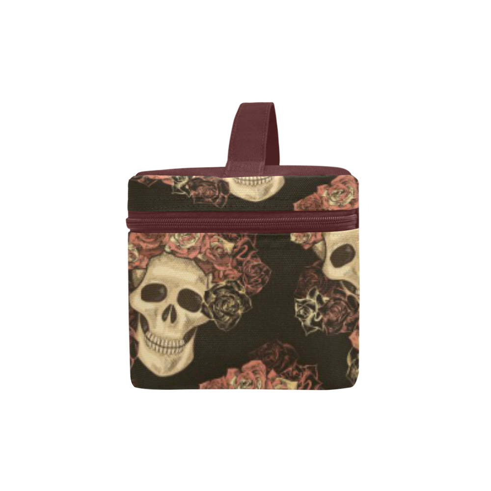 Skull and Rose Pattern Lunch Bag/Large (Model 1658)