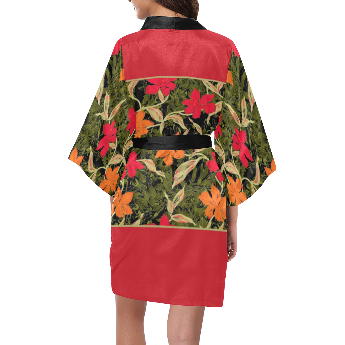 Oriental Red Kimono Robe