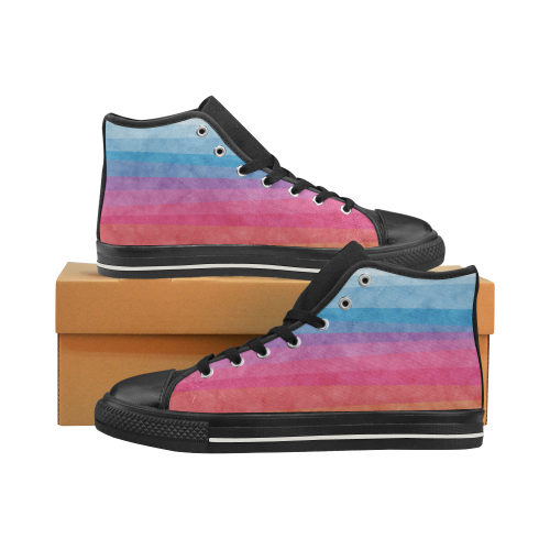 From Dusk Til Dawn High Top Canvas Shoes for Kid (Model 017)