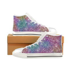 white mommy unicorn Women's Classic High Top Canvas Shoes (Model 017)