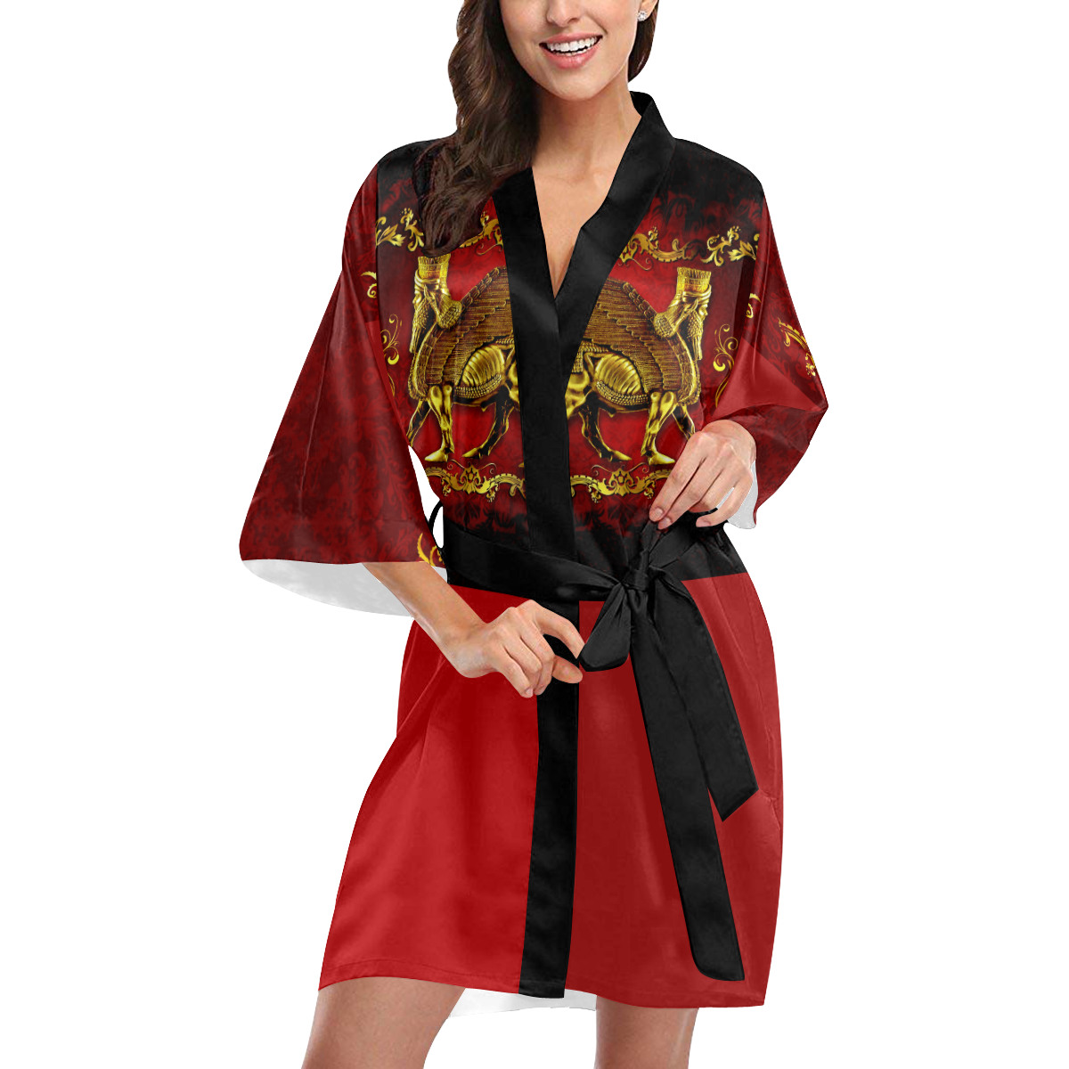 Lamassu Gold Kimono Robe