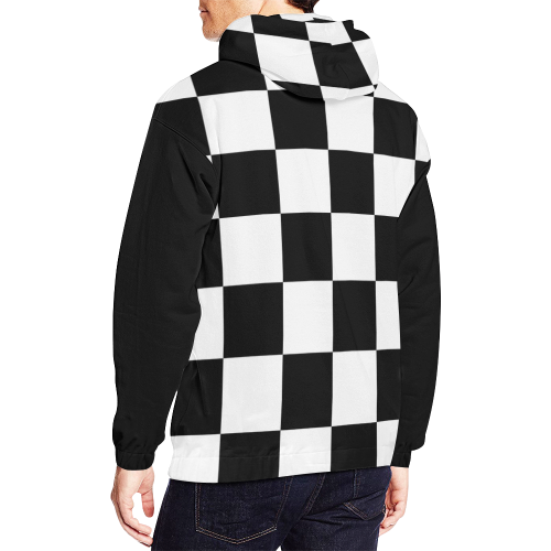 CHECKERED All Over Print Hoodie for Men/Large Size (USA Size) (Model H13)