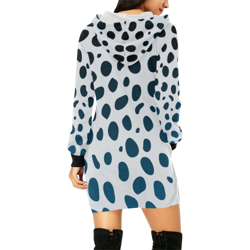 animal Leopard skin All Over Print Hoodie Mini Dress (Model H27)