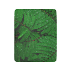 Forest Green Plants with Dew Photo Ultra-Soft Micro Fleece Blanket 40"x50"